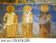 Фрески на библейские сюжеты. Спасо-Преображенский собор. Спасо-Преображенский Мирожский Завеличский мужской монастырь. Псков (2018 год). Стоковое фото, фотограф Сергей Афанасьев / Фотобанк Лори
