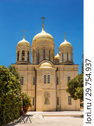 The Church of all Saints in the land of the Russian brightened of the Russian Orthodox Gornensky convent of the Russian Spiritual (2018 год). Стоковое фото, фотограф Наталья Волкова / Фотобанк Лори