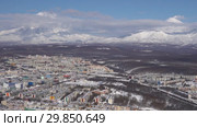 Петропавловск-Камчатский и вулканы. Time lapse (2019 год). Стоковое видео, видеограф А. А. Пирагис / Фотобанк Лори