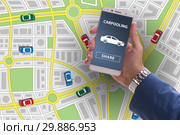 Concept of car ordering online. Стоковое фото, фотограф Elnur / Фотобанк Лори