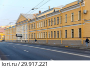 Военно-космическая академия имени А.Ф. Можайского. Улица Ждановская, 13. Санкт-Петербург (2018 год). Редакционное фото, фотограф Александр Щепин / Фотобанк Лори