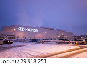 Санкт-Петербург. Завод Hyundai «Хендэ Мотор Мануфактуринг Рус» (ХММР, Hyundai Motor Manufacturing Rus) (2019 год). Редакционное фото, фотограф Литвяк Игорь / Фотобанк Лори
