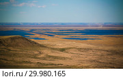 Landscape of Sudochye lake aka part of former Aral sea at Urga fishing village, Karakalpakstan, Uzbekistan (2017 год). Стоковое фото, фотограф Сергей Майоров / Фотобанк Лори