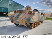 Международный военно-технический форум "Армия-2018". Сирийская экспозиция. Турецкая боевая машина пехоты ACV-15, захваченная у террористов в Сирии. Кубинка, военно-патриотический парк "Патриот" Редакционное фото, фотограф Игорь Долгов / Фотобанк Лори