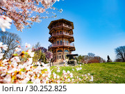 Pagoda-style tower in Patterson park, Baltimore (2018 год). Стоковое фото, фотограф Сергей Новиков / Фотобанк Лори