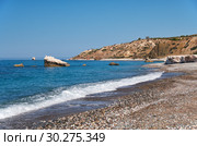 Petra tou Romiou or Aphrodite Rock Beach, one of the main attractions and landmarks of Cyprus island. (2018 год). Стоковое фото, фотограф Сергей Пристяжнюк (Serg Zastavkin) / Фотобанк Лори