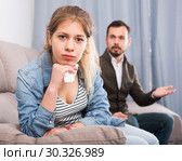 Father and daughter arguing. Стоковое фото, фотограф Яков Филимонов / Фотобанк Лори