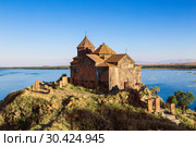 Hayravank monastery near the village of Hayravank, on the Western shore of lake Sevan in the Gegharkunik province. Armenia (2018 год). Стоковое фото, фотограф Наталья Волкова / Фотобанк Лори
