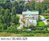 Усадьба Жерновка. Дача Безобразовых. Вид сверху. Санкт-Петербург (2013 год). Редакционное фото, фотограф Сергей Афанасьев / Фотобанк Лори