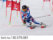 Горнолыжница Ульяна Леонидовна Лендя (Камчатский край). Чемпионат России по горнолыжному спорту, параллельный слалом (2019 год). Редакционное фото, фотограф А. А. Пирагис / Фотобанк Лори