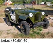 Автомобиль Советской Армии "Иван-Виллис" ГАЗ-67 (2018 год). Редакционное фото, фотограф Вячеслав Палес / Фотобанк Лори