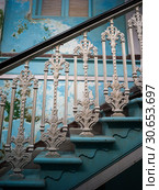 Staircase of Knesset Eliyahoo Synagogue, Colaba, Mumbai, Maharashtra, India. Стоковое фото, фотограф Keith Levit / Ingram Publishing / Фотобанк Лори