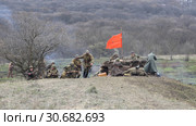 Фрагмент реконструкции "Битва за Кавказ" (г.Лермонтов) (2019 год). Стоковое фото, фотограф Валерий Шилов / Фотобанк Лори