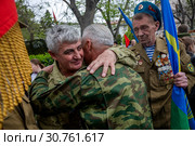 Встреча ветеранов Афганской войны в сквере Воинов-интернационалистов на улице Ленина в центре города Севастополя 9 мая 2019 года. Редакционное фото, фотограф Николай Винокуров / Фотобанк Лори