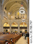 MSM Commencement ceremony each May at Riverside Church is important celebration of enormous achievements of graduates. Ceremony guests (2019 год). Редакционное фото, фотограф Валерия Попова / Фотобанк Лори