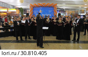 Choir performance for passengers at Sheremetyevo Airport in Moscow (2017 год). Редакционное видео, видеограф Данил Руденко / Фотобанк Лори