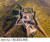 Panoramic landscape of fortress of Nossa Senhora da Graca in Elvas (2019 год). Стоковое фото, фотограф Яков Филимонов / Фотобанк Лори
