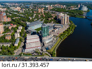 Московская область, Химки, улица Кирова, 22, бизнес-центр "Новатор" (2019 год). Редакционное фото, фотограф glokaya_kuzdra / Фотобанк Лори
