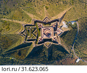 Aerial view of Nossa Senhora da Graca Fort, Elvas (2019 год). Стоковое фото, фотограф Яков Филимонов / Фотобанк Лори