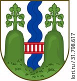 Герб города Вайле. Дания. Стоковая иллюстрация, иллюстратор Владимир Макеев / Фотобанк Лори