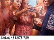 La Tomatina festival (2018 год). Редакционное фото, фотограф Яков Филимонов / Фотобанк Лори