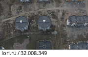 Undeveloped area near new homes. Construction site (2019 год). Редакционное видео, видеограф Aleksandr Sulimov / Фотобанк Лори