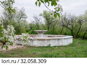 Луганская Народная Республика. Старый фонтан в заброшенном парке. Luhansk People's Republic. An old fountain in an abandoned park. (2019 год). Стоковое фото, фотограф Евгений Романов / Фотобанк Лори