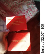 Военные документы удостоверение Инспектор воздушно-дисантной подготовки. Стоковое фото, фотограф Кузнецов Максим / Фотобанк Лори