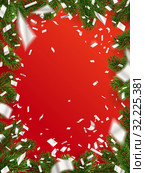 Design of Christmas background with copy space. Стоковая иллюстрация, иллюстратор Анастасия Филиппова / Фотобанк Лори