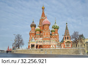 Покровский собор (храм Василия Блаженного) на Красной площади в Москве, Россия (2019 год). Стоковое фото, фотограф Елена Коромыслова / Фотобанк Лори