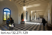 Galleries in Chateau de Chenonceau, France (2018 год). Редакционное фото, фотограф Яков Филимонов / Фотобанк Лори