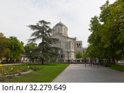 Собор во имя святого Равноапостольного князя Владимира на Центральном городском холме города Севастополя, Крым (2019 год). Стоковое фото, фотограф Николай Мухорин / Фотобанк Лори