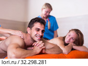 Couple is relaxing while taking massage. Стоковое фото, фотограф Яков Филимонов / Фотобанк Лори