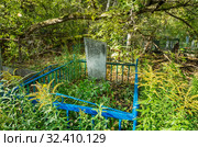 Городское кладбище. Старые могилы и надгробия. City cemetery. Old graves and gravestones. (2019 год). Стоковое фото, фотограф Евгений Романов / Фотобанк Лори