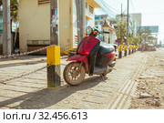 Motorbike, scooter, traditional two wheels transport in Asia. Стоковое фото, фотограф Aleksejs Bergmanis / Фотобанк Лори