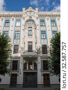 Riga Art Nouveau on Alberta Street, architect M.Eyzenshteyn (2014 год). Стоковое фото, фотограф Юлия Бабкина / Фотобанк Лори