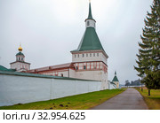 Никоновская и водовзводная башни. Валдайский Иверский монастырь. Новгородская область. Валдайский район. Остров Сельвицкий (2019 год). Стоковое фото, фотограф Сергей Афанасьев / Фотобанк Лори