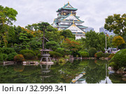 The traditional Japanese garden in the inner bailey of Osaka Castle. Japan (2019 год). Стоковое фото, фотограф Сергей Пристяжнюк (Serg Zastavkin) / Фотобанк Лори