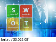 SWOT technique concept for business. Стоковое фото, фотограф Elnur / Фотобанк Лори