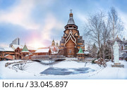 Храм Святителя Николая в Измайлово Church of St. Nicholas  in the Izmailovsky Kremlin (2020 год). Редакционное фото, фотограф Baturina Yuliya / Фотобанк Лори