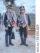Russia, Samara, February 2017: The Hussars. Historical reconstruction of the military-patriotic club "They fought for their Motherland" Редакционное фото, фотограф Акиньшин Владимир / Фотобанк Лори