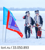 Russia, Samara, February 2017: The Hussars. Historical reconstruction of the military-patriotic club "They fought for their Motherland" Редакционное фото, фотограф Акиньшин Владимир / Фотобанк Лори