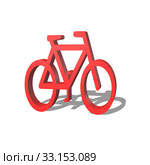 red bike icon. Стоковое фото, фотограф Piotr Stryjewski / PantherMedia / Фотобанк Лори