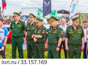 Russia, Samara, June 2019: senior generals and marshal of the Russian army in summer military uniform, Yarenko, Vasilyev, Goremykin, Pankov, Lapin. Редакционное фото, фотограф Акиньшин Владимир / Фотобанк Лори