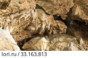 Stalactites and Stalagmites in Cave. Стоковое фото, фотограф Niklas Emmoth / PantherMedia / Фотобанк Лори