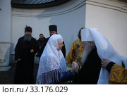 Старообрядческая община в единоверческом храме Архангела Михаила села Михайловская Слобода (2019 год). Редакционное фото, фотограф Дмитрий Неумоин / Фотобанк Лори