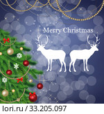 greeting Christmas card. Стоковое фото, фотограф Andrey Lipinskiy / PantherMedia / Фотобанк Лори