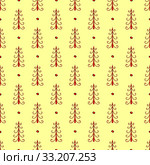 Natural spruce forest seamless pattern. Стоковое фото, фотограф Elena Kozyreva / PantherMedia / Фотобанк Лори