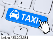 book taxi online order in the internet computer concept. Стоковое фото, фотограф Markus Mainka / PantherMedia / Фотобанк Лори