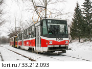 Inekon Tatra T6B5-MPR (2008 год). Редакционное фото, фотограф Art Konovalov / Фотобанк Лори